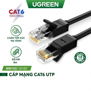 [Hot] Dây cáp mạng Lan Cat6 UGREEN tốc độ cao 1000 Mbps RJ45 Cáp mạng bấm sẵn lõi đồng 26AWG