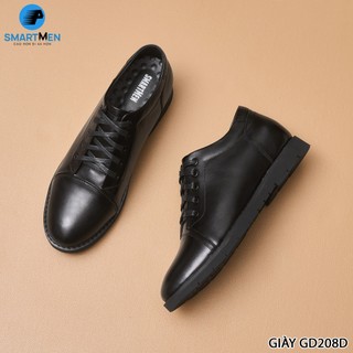 Giày tăng chiều cao da bò SMARTMEN GD2-08 ĐEN
