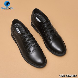 Giày tăng chiều cao da bò SMARTMEN GD2-08 ĐEN