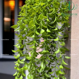 Cụm lá rủ giả, dây leo trang trí, cụm lá giả treo tường trang trí ban công nhà cửa, nhà hàng
