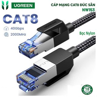 Dây Cáp mạng RJ45 Cat8 Ugreen NW153 80429 80430 80431 80432 80433 (Ethernet Tốc độ 40Gbps-2000MHz)
