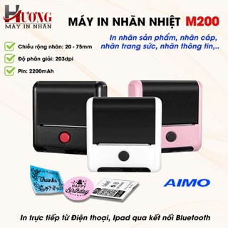  Máy In Nhãn Di Động Aimo Phomemo M200 Bluetooth In Qua App 