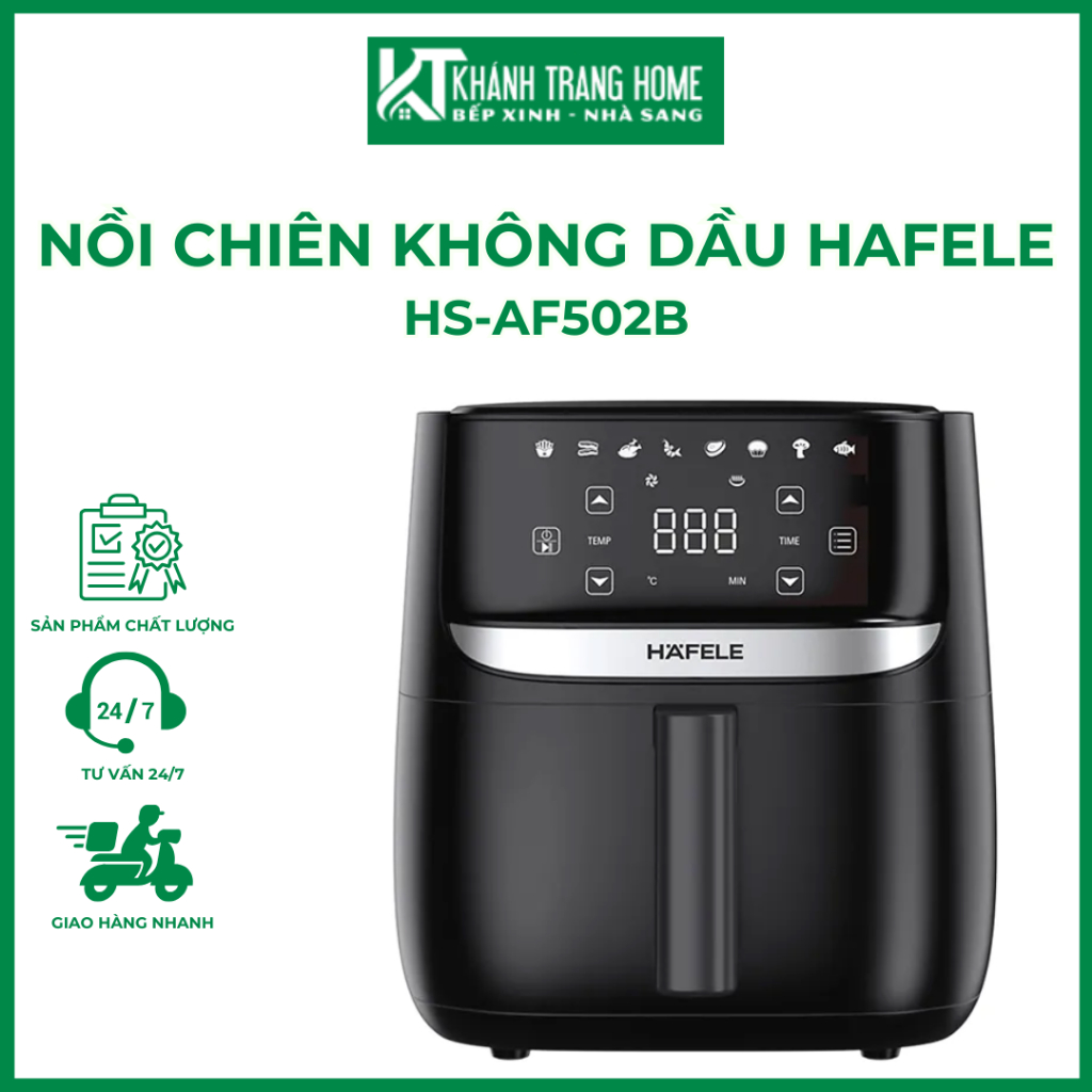 Nồi chiên không dầu HAFELE HS-AF502B dung tích 5,7 lít bảng điều khiển cảm ứng hiện đại - Khánh Tran