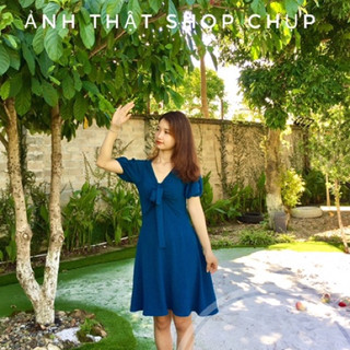 Váy Cho Con Ti GAO GAO Màu Xanh Chất Liệu Thoải Mái Dễ Mặc