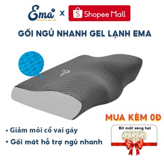 Gối cao su non chống đau mỏi cổ vai gáy EMA - Thiết kế công thái học kết hợp Gel lạnh giúp ngủ nhanh