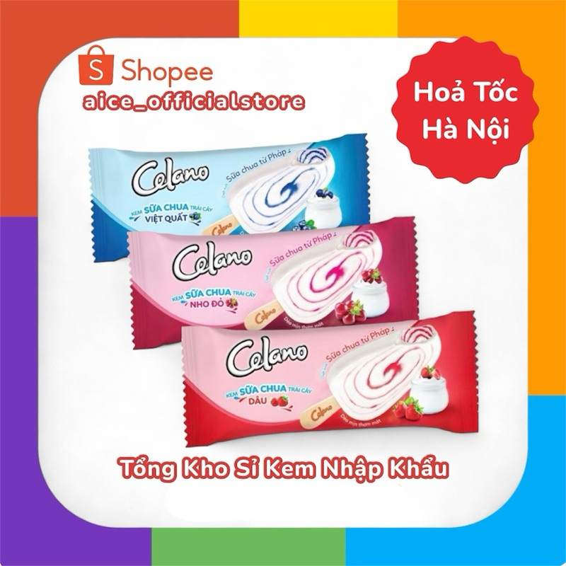 Kem Celano Sữa Chua Trái Cây Dâu/ Việt Quất/ Nho Đỏ 65g - Hàng Chính Hãng - Date 2026