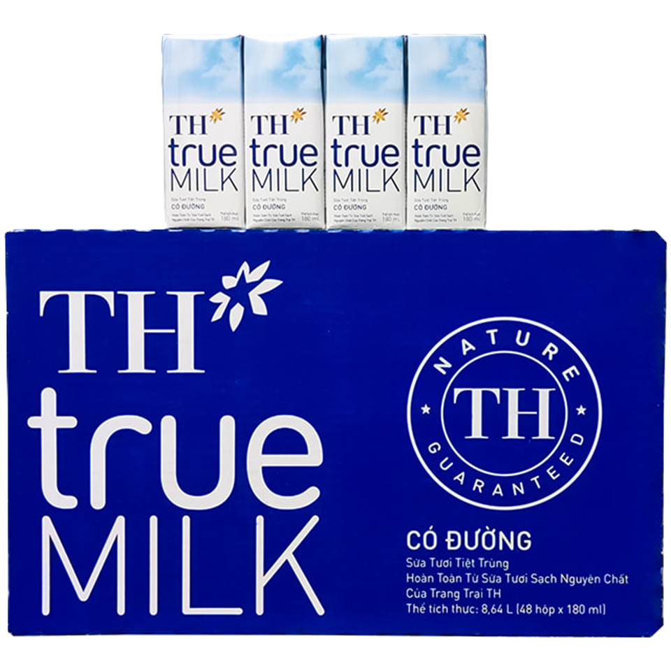 [Combo 3 lốc] Sữa tươi TH True Milk 48x180ml