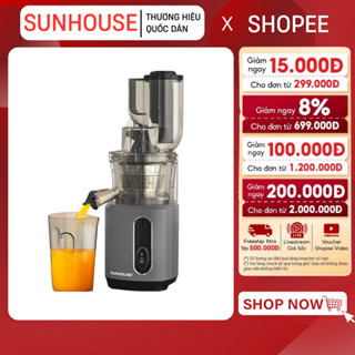 MÁY ÉP CHẬM SUNHOUSE SHD5503 - Dung tích 800ml, Ép mọi loại rau củ và trái cây, Cảm biến an toàn