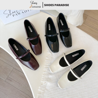 Giày nữ búp bê Shoes Paradise đế lười quai dán form ôm gọn chân kiểu basic, cổ điển màu đen, trắng, nâu - L115