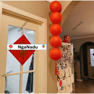 Combo 100 đèn lồng giấy Đỏ 30cm trang trí Tết,đám cưới,lễ hội decor chụp ảnh,quán cà phê,nhà hàng,trường học,siêu thị