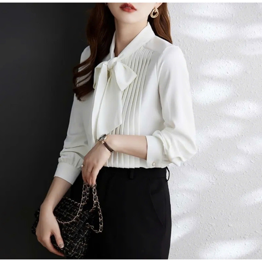 Áo Kiểu Chuỗi Ngọc Tay Dài Sang Chảnh💕𝑭𝑹𝑬𝑬𝑺𝑯𝑰𝑷💕[Giá gốc tận xưởng] ÁO KIỂU NỮ CÔNG SỞ | BigBuy360 - bigbuy360.vn