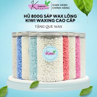 Hũ 800G Sáp Wax Lông KIWI WAXING Cao Cấo chuyện dụng wax triệt lông tặng kèm que wax