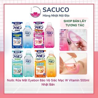 [Chai 500mL] Nước rửa mắt Eyebon W Vitamin Kobayashi Nhật Bản 500ml