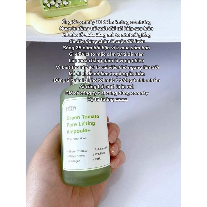 Serum Cà Chua Xanh Sungboon Editor Green Tomato