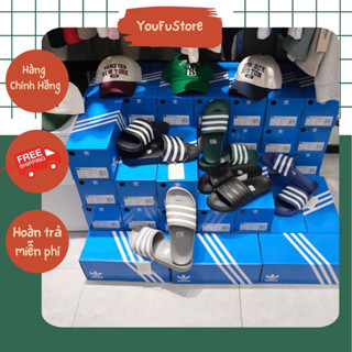 Dép Das ADILETTE AQUA SLIDES Dép Quai Ngang Nam Nữ Dép 3 Sọc Hàng Chính Hãng | YouFu Store