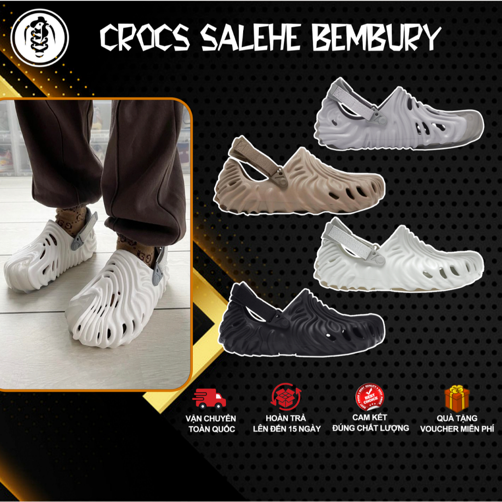 [ChikingSneaker] Dép Crocs Salehe Bembury Cao Su Có Quai 4 Phiên Bản Màu