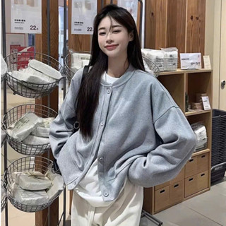 Áo Khoác Tiểu Thư Cài Cúc Chất Nỉ Cotton Dày Dặn Mềm Mại Không Xù, Uzangshop