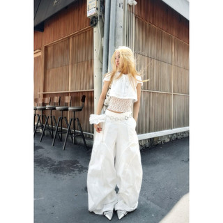 Devon pant | Quần kaki cạp trễ ghép mảnh | Mania cutie