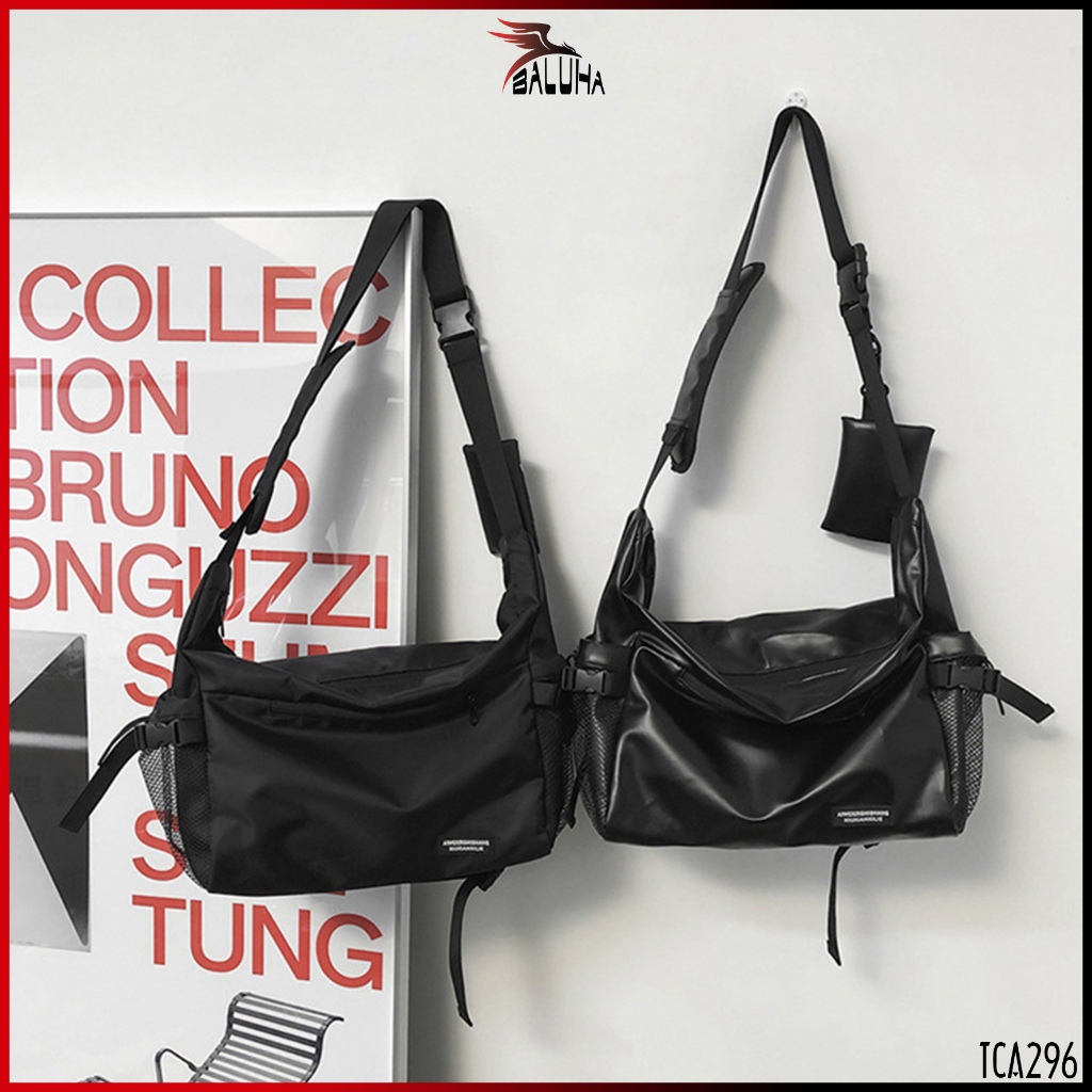 [MỚI] - Túi đeo chéo nam nữ Hàn Quốc 2 trong 1, túi đeo vai da PU phù hợp học sinh, sinh viên cá tính - TCA296 - Baluha