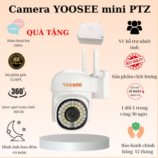 (Lỗi 1 đổi 1) Camera Yoosee PTZ-Camera ngoài trời mẫu siêu mini, 36 led 12.0mpx,xoay 360 độ,chống nước,xem đêm có màu mã