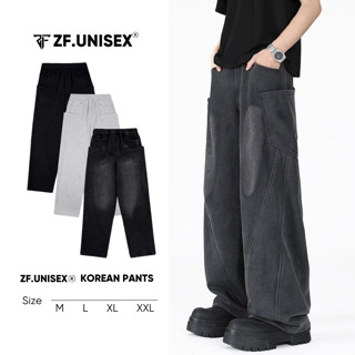 Quần Nỉ Nam Mùa Đông Màu Wash Chất Nỉ Mềm Lót Lông Cáo, Quần Ống Rộng Nam by ZF Unisex [NWJ]