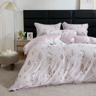 SALE 50% Bộ Chăn Ga Gối Tencel Modal 100% Natural, Bộ 5 Món Gồm Chăn Chần Bông Lông Vũ Cao Cấp