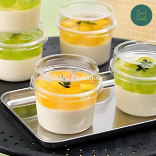 50-100 Hộp Nhựa Đựng Bánh Lạnh, Mousse, Tiramisu, Panna Cotta 250ml [W250]
