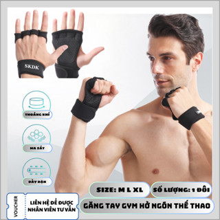 Găng tay tập gym SKDK 304 - Găng tay tập gym kết hợp bảo vệ cổ tay thời trang chính hãng SKDK ( mới)