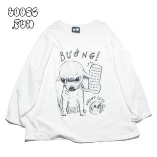  Áo Thun Dài Tay Nam Nữ Bướng Nhưng Mà Cute Loose T-Shirt 100% Cotton Form Rộng | Loose.fun 