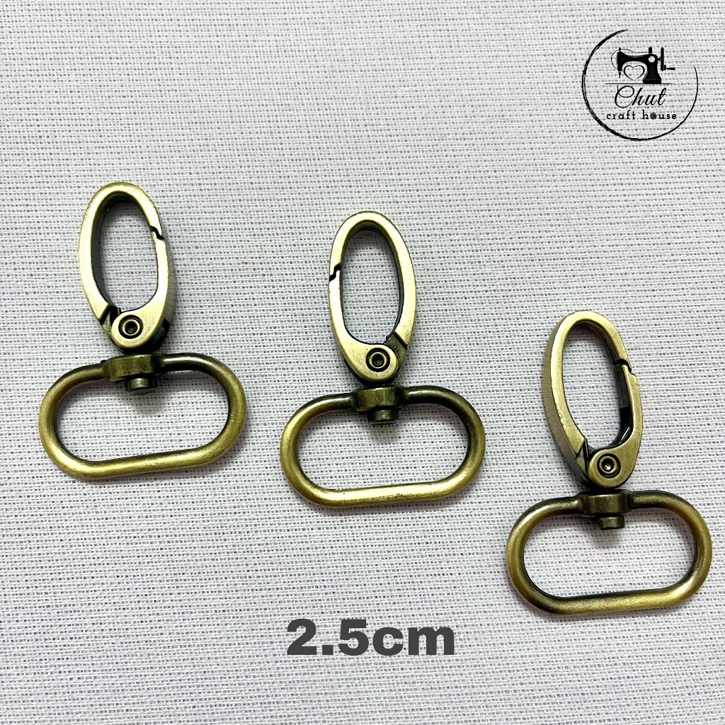 [SET 4 CHIẾC] Khoen móc càng cua size 2.5cm đồng Atimon cao cấp - Chuyên dụng làm quai đeo túi xách balo - Giá xưởng