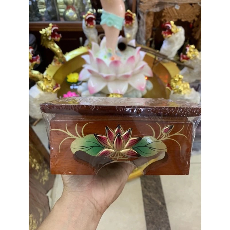 Đôn gỗ vuông kê tượng ( 20*20 cm)