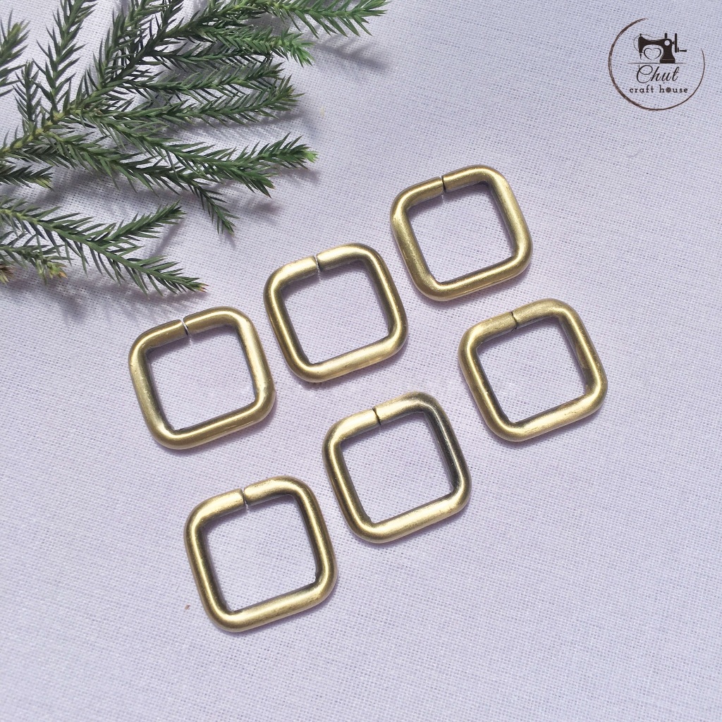 [Set 4 chiếc] Khoen vuông 2cm ĐỒNG Atimon cao cấp - Chuyên dụng làm quai đeo túi, cặp, balo handmade - Giá xưởng