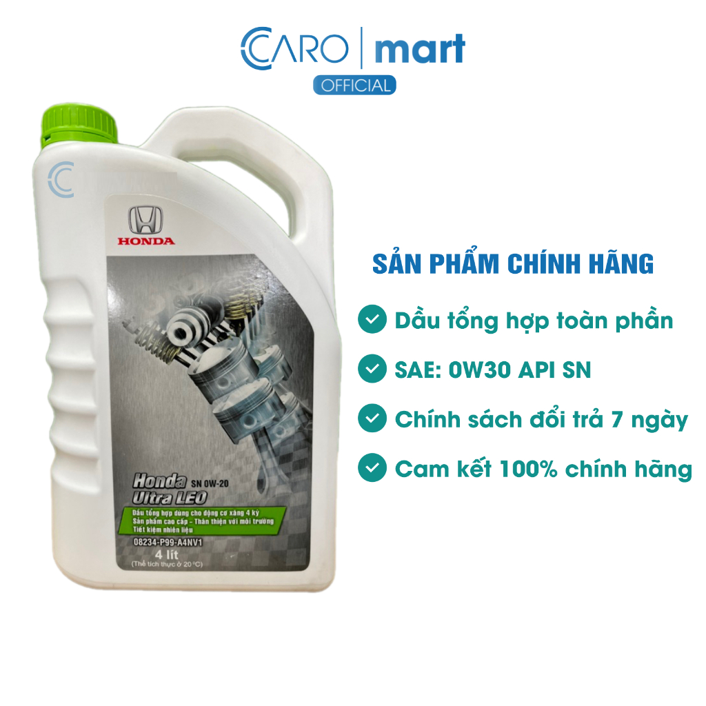[HÀNG CHÍNH HÃNG] Dầu máy, nhớt động cơ HONDA Ultra LEO 0w20 cao cấp - Chuyên dùng cho xe ô tô Honda