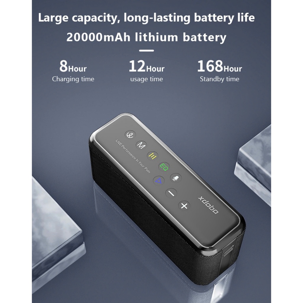 loa nghe nhạc Xdobo X8 MAX 100W Loa di động Bluetooth không dây Soundbar BT5.0 Power Bank Hộp âm tha