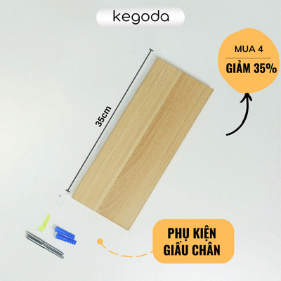 [Hỏa tốc] Kệ Treo Tường Trang Trí Dài 35cm, Rộng 15cm Thương Hiệu KEGODA, Tặng Kèm Phụ Kiện KT56