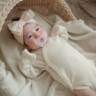 [MD165]Set body kèm turban và tất chân nơ cho bé yêu mặc đầy tháng sự kiện