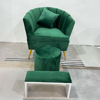 Ghế Sofa Đơn - Sofa Thư Giãn Làm Nail Kèm Đôn Kiểu Dáng Dễ Thương Nhiều Màu Sắc Dễ Dàng Lựa Chọn