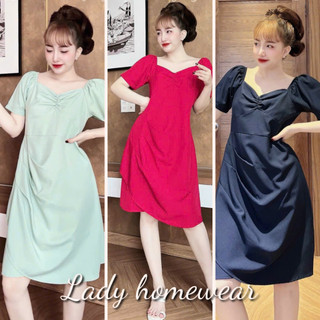 Đầm thời trang bigsize 45-90kg, đầm trơn xếp ly