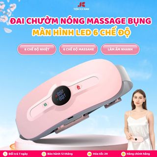 Đai Massage Chườm Nóng Giảm Đau Bụng Kinh KAW, 6 Chế độ Massage Làm Ấm Bụng, Có Màn Hình LED Sạc dây