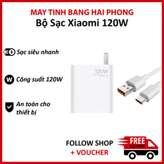 Bộ cáp, sạc Xiaomi 120W Mi Turbo Charge Củ sạc xiaomi và dây sạc xiaomi Type C lõi cam AGV