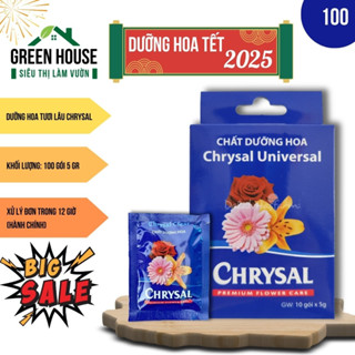 Dưỡng Hoa Tươi Lâu Chrysal (combo 100 gói) - chất dưỡng hoa lâu tàn, chống thối nước | Green House