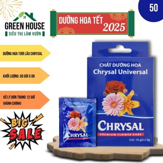 Dưỡng hoa tươi lâu Chrysal (combo 50 gói) nhập khẩu Hà Lan - chất dưỡng hoa lâu tàn, chống thối nước | Đất trồng cây Lav