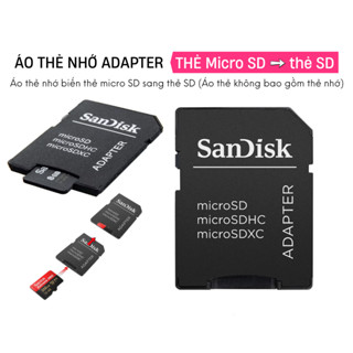 Áo thẻ nhớ micro SD sang thẻ nhớ SD dành cho máy ảnh, laptop và đầu đọc thẻ nhớ SD