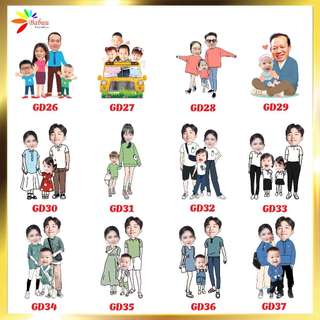 In chibi gia đình, chibi 2 anh em, chị em
