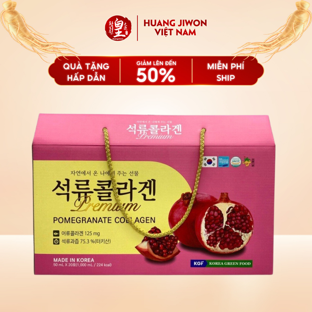 Nước Uống Collagen Lựu KGF Hàn Quốc 20 Gói, Collagen, Trà Lựu Thảo Mộc Tự Nhiên