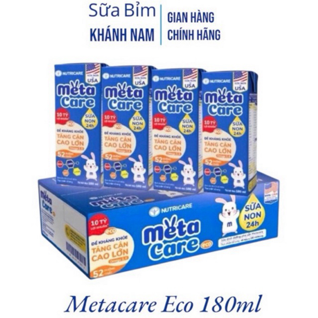 Thùng 48h pha sẵn METACARE ECO 180ml
