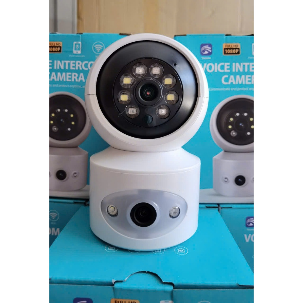 Camera Yoosee 08B Wifi Trong Nhà 2 Mắt Có Màu Siêu Nét, Xoay 360 Độ, Đàm Thoại 2 Chiều