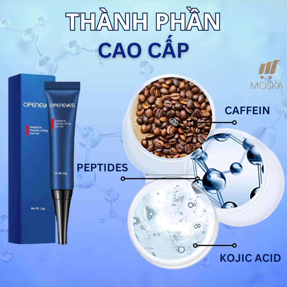 Kem Openeyes Xoá Tan Bọng Mắt, Xoá Sạch Thâm Quầng Mắt - Kem Dưỡng Mắt Openeyes Mỹ 15gr Trẻ Hoá Đôi Mắt Tuổi 20 | Moska