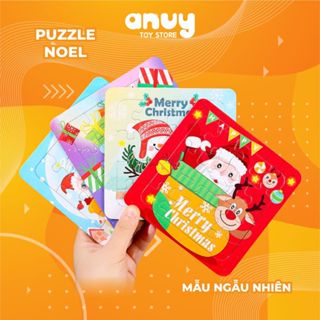Đồ chơi xếp hình puzzle ông già noel, sticker mẫu ngẫu nhiên
