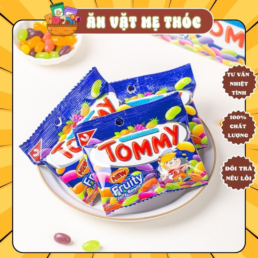 Kẹo Dẻo Trái Cây Tommy Fruity Jelly Beans Thái Lan Gói 18G, Ăn Vặt Mẹ Thóc